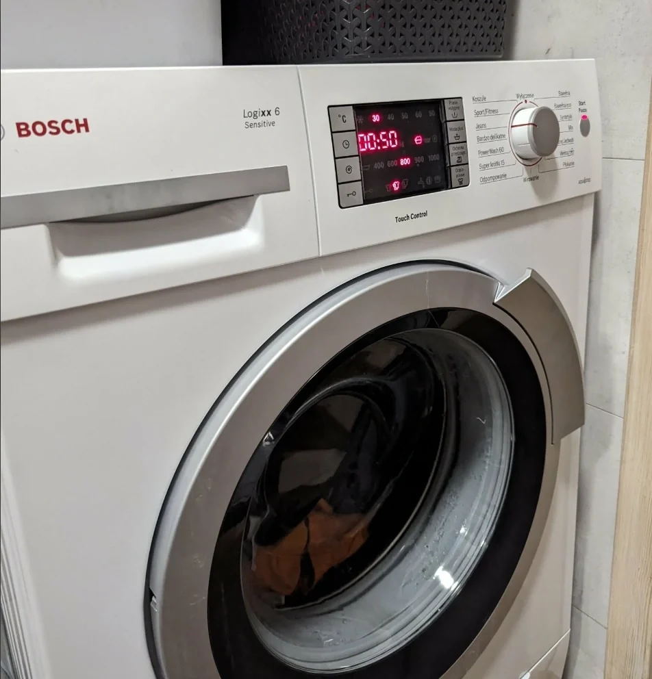 Pralka Bosch Logixx 6 podczas testu programu po diagnozie